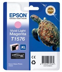 Epson T1576 Patron Light Magenta 26ml (Eredeti) Stylus Photo R3000 