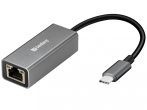   Sandberg USB-C -> Gigabit Network, (ezüst, RJ45 kimenet), adapter