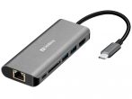 Sandberg USB-C -> HDMI/LAN/SD/USB-100W, dokkoló