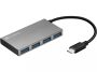 Sandberg USB-C -> 4*USB-A 3.0 (ezüst,aluminium) ,hub