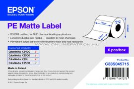 EPSON 76MM X 51MM, 2310 MATT CÍMKE Termékkód: C33S045715