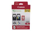   Canon PG-560XL (1x14,3 ml) + CL-561XL (1x12,2 ml) + 50 lap GP501 10x15 fényes fotópapír Multipack