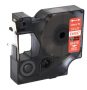 Utángyártott DYMO D1 45027 12mm x 7 m piros-fehér