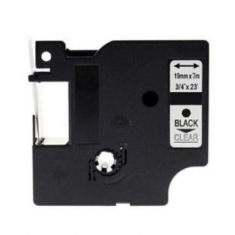   Utángyártott DYMO D1 45800 19mm x 7m átlátszó-fekete S0720820