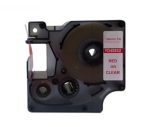 Utángyártott DYMO D1 45802 19mm x 7m átlátszó-piros