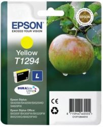 Epson T12944011 Tintapatron Stylus SX420W, SX425W, SX525WD nyomtatókhoz, EPSON sárga, 7ml Eredeti kellékanyag