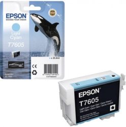 Epson T7605 Patron Light Cyan 26ml (Eredeti) 	C13T76054010