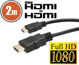 Delight HDMI kábel HDMI M - mini HDMI M 2m Black 20318 (20318)