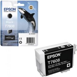 Epson T7608 Patron Matt Bk 26ml (Eredeti) 	C13T76084010