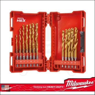   Milwaukee SHOCKWAVE HSS-G TiN Red Hex fúrókészlet - 19 db-os (48894760)