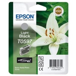 Epson T0597 Patron Light Black 13ml (Eredeti) Epson Stylus Photo R2400 Termékkód: C13T05974010