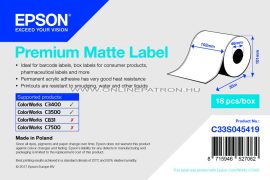 EPSON 102MM*35M MATT TEKERCS CÍMKE Termékkód: C33S045419