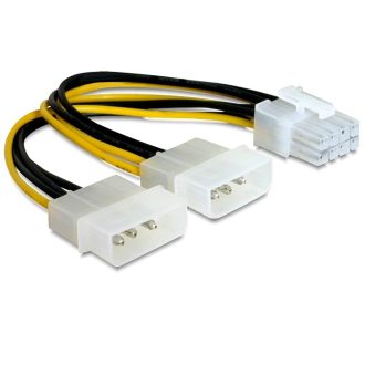   DeLock Cable PCI Express power supply 8pin > 2x 5,25" for graphics card (Gyártói cikkszám: 82397)