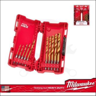   MILWAUKEE Fúrókészlet hss-g 10 részes titán bit befogás (48894759) 