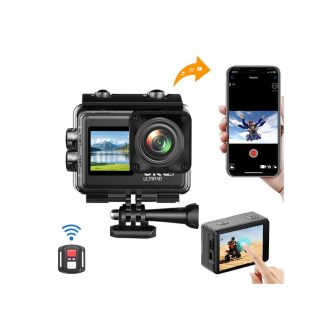   BLACKBIRD Akció Kamera Dual Screen érintő képernyő, távirányító V6 6K Wifi, Fekete Gyártói cikkszám: BH1696 (RR)
