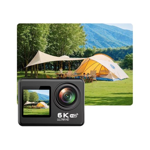 BLACKBIRD Akció Kamera Dual Screen érintő képernyő, távirányító V6 6K Wifi, Fekete Gyártói cikkszám: BH1696 (RR)