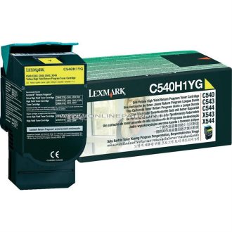 Lexmark-C54xX54x-High-Return-Toner-Yellow-2K-Eredeti-C540H1YG-
