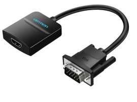 Vention VGA -> HDMI/ Micro USB-B/F /3.5mm/F, (fekete), 0,15m, konverter