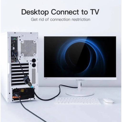 Vention VGA -> HDMI/ Micro USB-B/F /3.5mm/F, (fekete), 0,15m, konverter