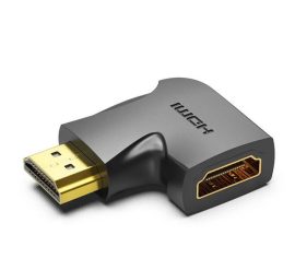 Vention HDMI/M (270fokos) -> HDMI/F (4K,síklapos, fekete), adapter