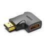   Vention HDMI/M (270fokos) -> HDMI/F (4K,síklapos, fekete), adapter