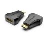 Vention mini HDMI/M -> HDMI/F (4K,fekete), adapter