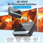   Vention HDMI (2 Portos,kétirányú, 4K,60Hz, fekete), switcher