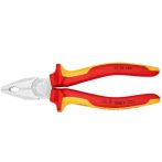   KNIPEX Kombinált (egyetemes) fogó, VDE, 1000 V szigetelt, krómozott, DIN ISO 5746, 180 mm, 03 06 180