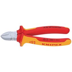 KNIPEX Oldalcsípőfogók krómozott VDE, 125 mm - 70 06 125