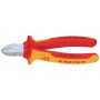 KNIPEX Oldalcsípőfogók krómozott VDE, 125 mm - 70 06 125