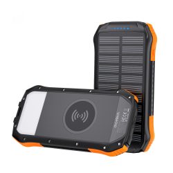 Choetech B659, 10000mAh (Qi 5W Wireless Töltés, Napelemes) PowerBank