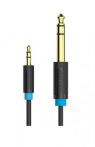   Vention 6.5mm jack/M -> 3.5mm jack/M, (audio,fekete), 1m, kábel