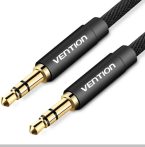   Vention 3.5mm jack/M -> 3.5mm jack/M,  (audio,fekete), 0,5m, kábel