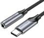   Vention USB-C/M -> 3.5mm/F , (fülhallgató, alu,szürke), 1m, kábel