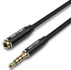   Vention 3.5mm jack/M -> 3.5mm/F , (hosszabbító,audio,fekete), 8m, kábel