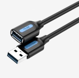 Vention USB-A 3.0/M -> USB-A 3.0/F,  (hosszabbító,PVC), 1m, kábel