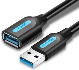 Vention USB-A 3.0/M -> USB-A 3.0/F, (hosszabbító,PVC),  3m, kábel