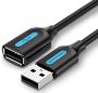   Vention USB-A 2.0/M -> USB-A 2.0/F  (hosszabbító, PVC fekete), 0,5m, kábel