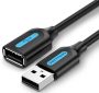   Vention USB-A 2.0/M -> USB-A 2.0/F  (hosszabbító, PVC fekete), 3m, kábel