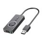   Vention USB 2.0 -> 3*3,5mm, (külső, hangerőszabályozós, stereo, fekete) 0,15, hangkártya