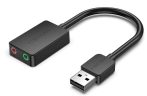   Vention USB-A 2.0/M -> 2*3.5mm/F (külső, fekete), 0,15m, hangkártya