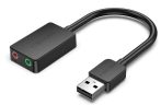 Vention USB-A 2.0/M -> 2*3.5mm/F (külső, fekete), 0,15m, hangkártya Vention USB-A 2.0/M -> 2*3.5mm/F (külső, fekete), 0,15m, hangkártya