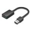 Vention USB-A 2.0/M -> 2*3.5mm/F (külső, fekete), 0,15m, hangkártya
