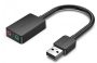   Vention USB-A 2.0/M -> 2*3,5mm/F (külső, fekete), 0,15m, hangkártya