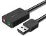 Vention USB-A 2.0/M -> 2*3.5mm/F (külső, fekete), 0,15m, hangkártya