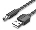 KÁBEL USB -> DC 5.5mm, 1,5m, (fekete), Vention
