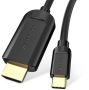 Vention USB-C -> HDMI (fekete), 1,5m, kábel