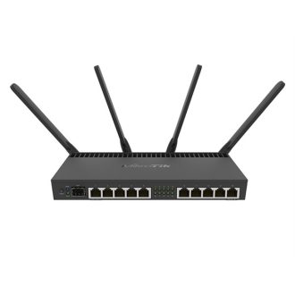   MIKROTIK Wireless Router 10x1000Mbps + 1xSFP+, Wi-Fi 5, Asztali, RB4011IGS+5HACQ2HND-IN