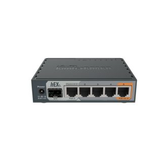   MIKROTIK Vezetékes Router hEX S 5x1000Mbps + 1x1000Mbps SFP, Beltéri, RB760IGS
