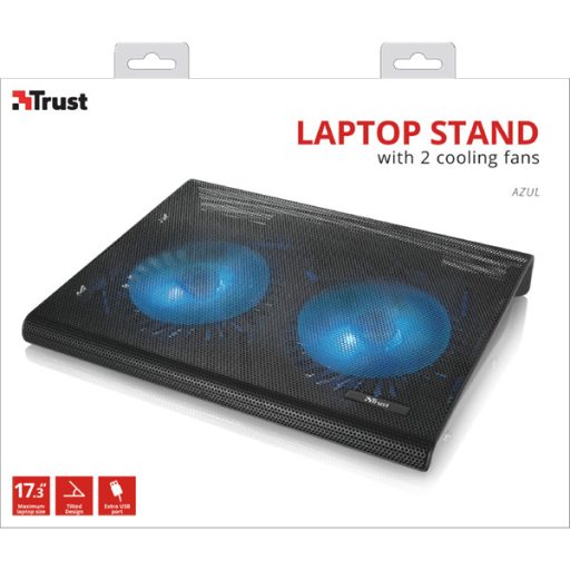 TRUST Laptop hűtőállvány két ventilátorral 20104 (Azul Laptop Cooling Stand)